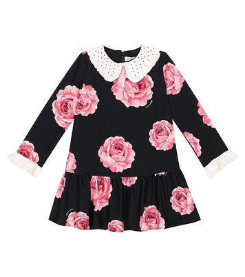 Floral printed cady dress | Monnalisa