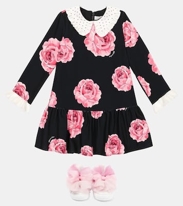 Floral printed cady dress | Monnalisa