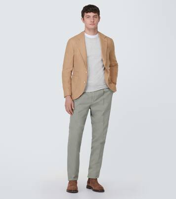Wool, cashmere, and silk twill blazer | Brunello Cucinelli