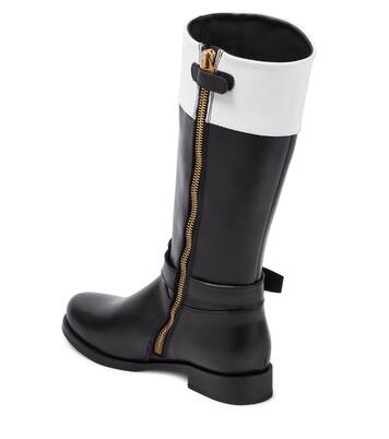 Knee-high leather boots | Balmain Kids