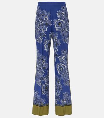 Weite High-Rise-Hose aus Seide | Etro