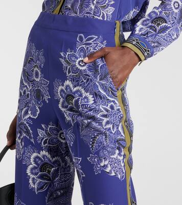 Weite High-Rise-Hose aus Seide | Etro