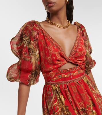 Robe Sweet Soprano imprimée en soie | Camilla