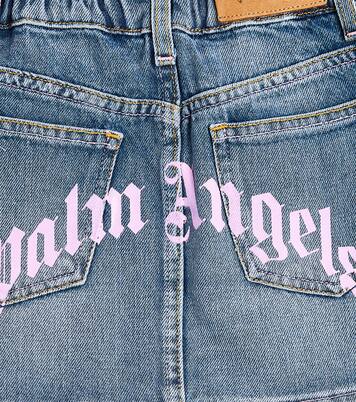 Logo denim skirt   | Palm Angels Kids