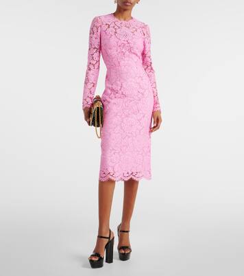 Floral lace midi dress | Dolce&Gabbana
