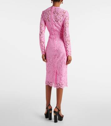 Floral lace midi dress | Dolce&Gabbana