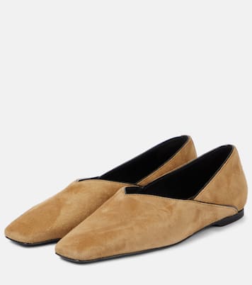 The Everyday Flat suede ballet flats | Toteme