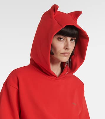 Horn cotton-blend jersey hoodie | Coperni