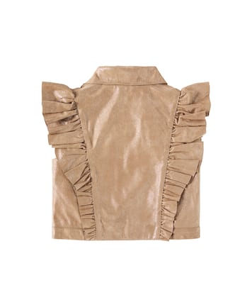 Weste Piep aus Metallic-Leder | Donsje