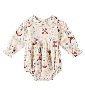 Baby Cora floral linen-blend bodysuit | Rylee + Cru