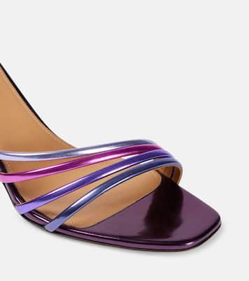 Sandalen Latour 75 aus Metallic-Lederimitat | Aquazzura