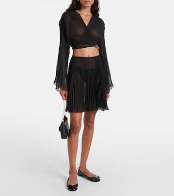 Opera bow-detail patent leather ballet flats | Versace