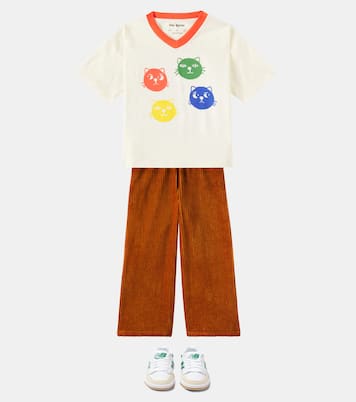 Cats cotton-blend corduroy straight pants | Mini Rodini