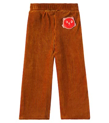 Cats cotton-blend corduroy straight pants | Mini Rodini