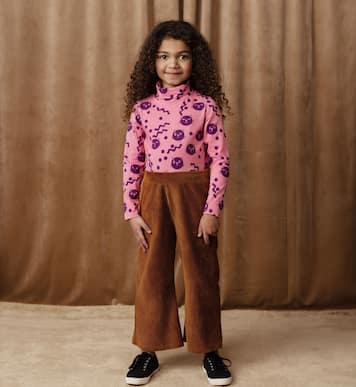 Cats cotton-blend corduroy straight pants | Mini Rodini