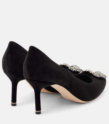 Hangisi 70 embellished velvet pumps | Manolo Blahnik