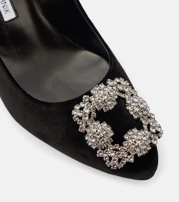 Hangisi 70 embellished velvet pumps | Manolo Blahnik