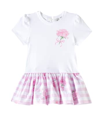 Baby - Abito in misto cotone con stampa | Monnalisa
