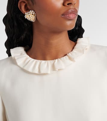 Clip-Ohrringe mit Zierperlen | Oscar de la Renta