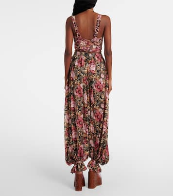 Floral crêpe de chine crop top | Chloé