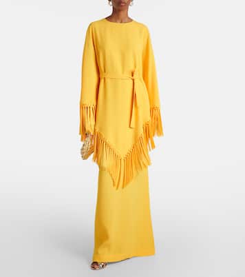 Fringed crêpe cady kaftan | Taller Marmo