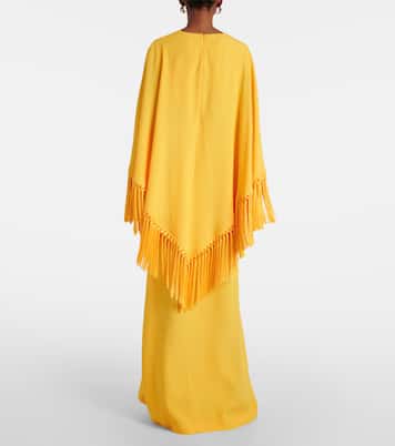 Fringed crêpe cady kaftan | Taller Marmo