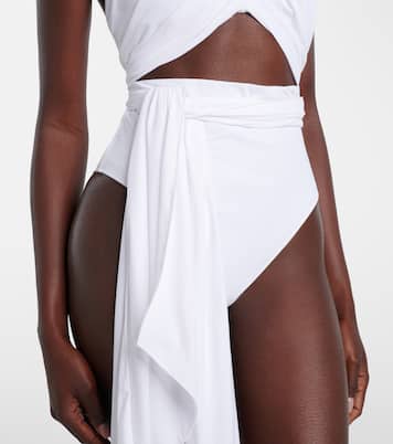 Draped halterneck swimsuit  | Alaïa