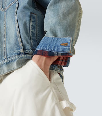 Joret corduroy-trimmed denim jacket | The Row