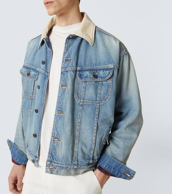 Joret corduroy-trimmed denim jacket | The Row
