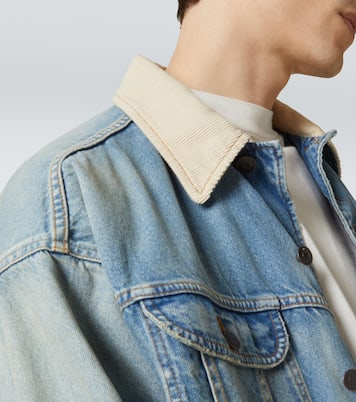 Joret corduroy-trimmed denim jacket | The Row