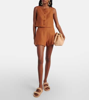 Sandalen Fayence aus Raffiabast mit Leder | Jimmy Choo