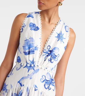 Printed linen midi dress | Farm Rio