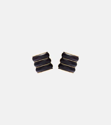Bumper wooden clip-on earrings | Alaïa