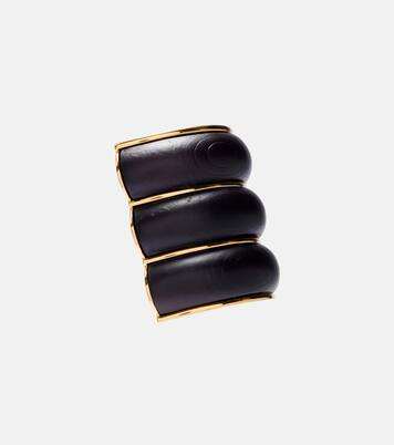 Bumper wooden clip-on earrings | Alaïa