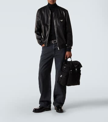 Veste bomber en cuir | Prada