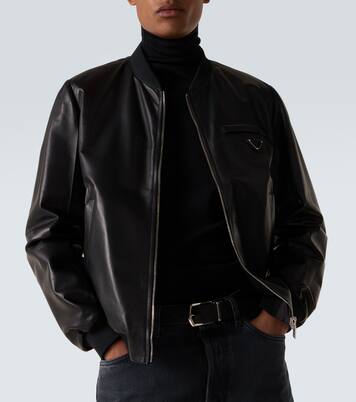 Veste bomber en cuir | Prada