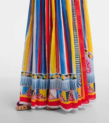 Abito lungo in cotone a righe | Dolce&Gabbana