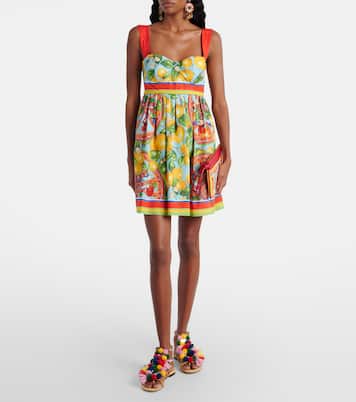 Printed cotton mini dress  | Dolce&Gabbana