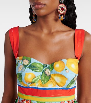 Printed cotton mini dress  | Dolce&Gabbana