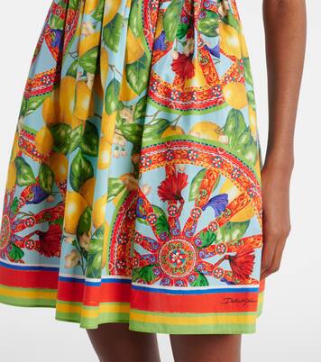 Printed cotton mini dress  | Dolce&Gabbana