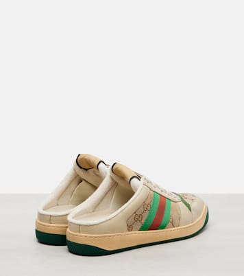Slippers Screener GG Web Stripe aus Canvas | Gucci