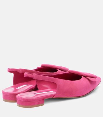 Maylura suede slingback flats | Manolo Blahnik
