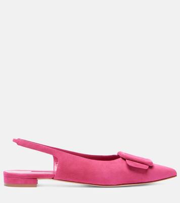 Maylura suede slingback flats | Manolo Blahnik