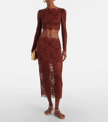 Floral lace crop top | Rabanne