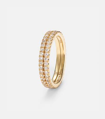 Anneaux de superposition pour bague connectée Midi en or 18 ct et diamants | Suzanne Kalan