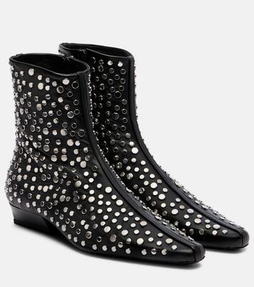 Wally studded leather ankle boots  | Staud