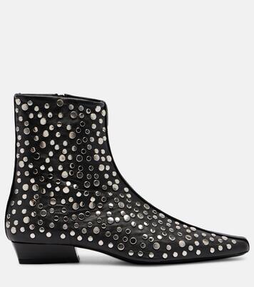 Wally studded leather ankle boots  | Staud