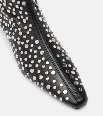 Wally studded leather ankle boots  | Staud
