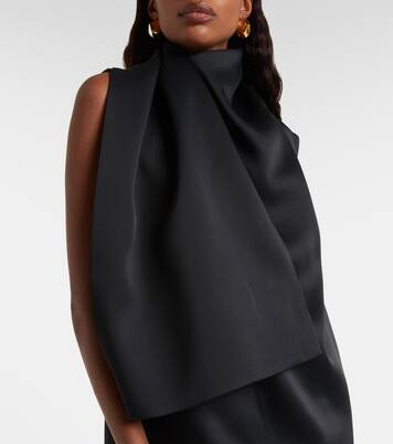 Top Loe de crepé satén con pañuelo | Khaite