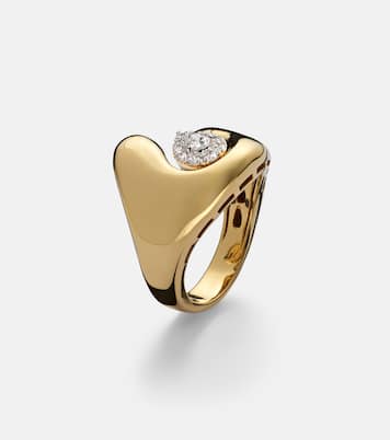 Ring Golden Strada aus 18kt Gelb- und Weißgold (750/1000) mit Diamanten | Yeprem
